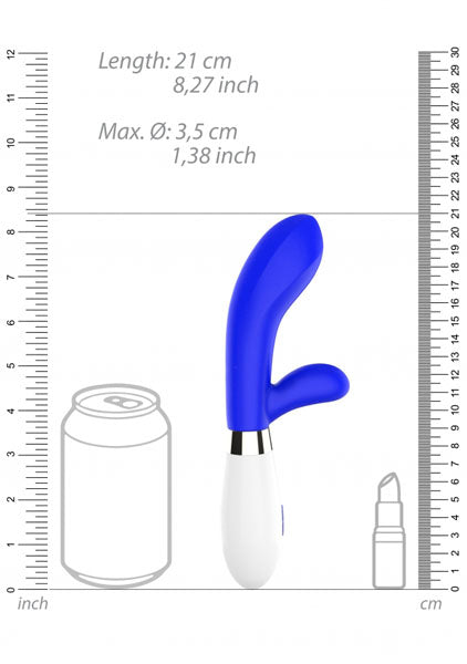 Shots Toys | Lumo Achilles Ultra Soft Silicone 10 Speeds Rabbit Vibrator Royal Blue