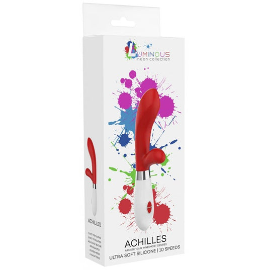 Shots Toys | Lumo Achilles Ultra Soft Silicone 10 Speeds Rabbit Vibrator Red