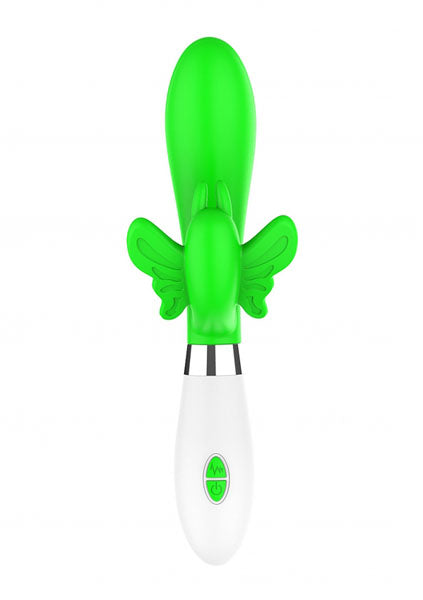 Shots Toys | Lumo Alexios Ultra Soft Silicone 10 Speeds Rabbit Vibrator Green