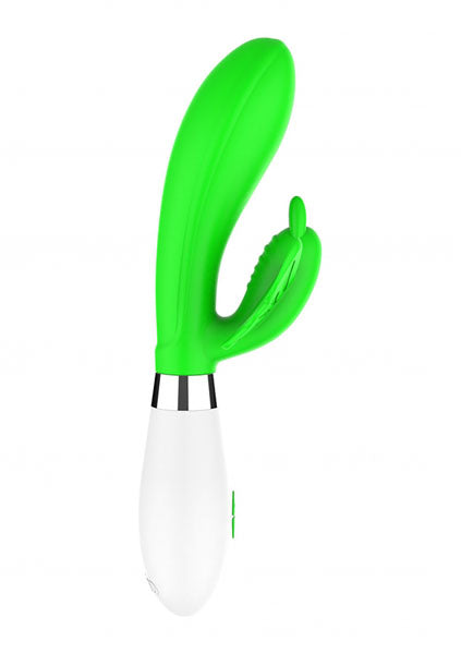 Shots Toys | Lumo Alexios Ultra Soft Silicone 10 Speeds Rabbit Vibrator Green