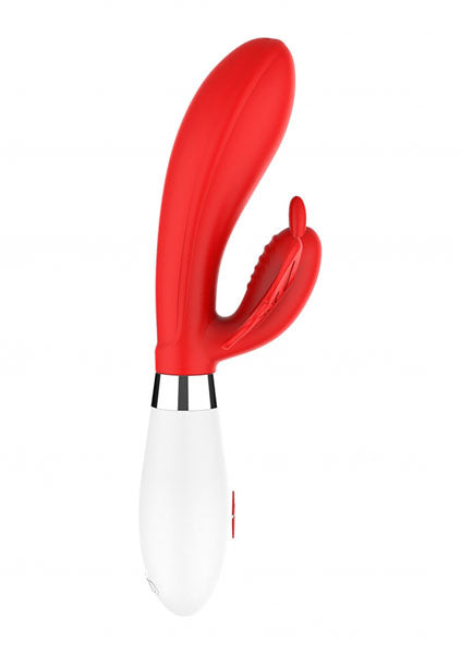 Shots Toys | Lumo Alexios Ultra Soft Silicone 10 Speeds Rabbit Vibrator Red