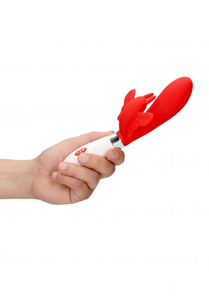 Shots Toys | Lumo Alexios Ultra Soft Silicone 10 Speeds Rabbit Vibrator Red