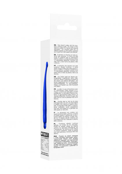 Shots Toys | Lumo Lyra - ABS Bullet With Silicone Sleeve - 10-Speeds - Royal Blue