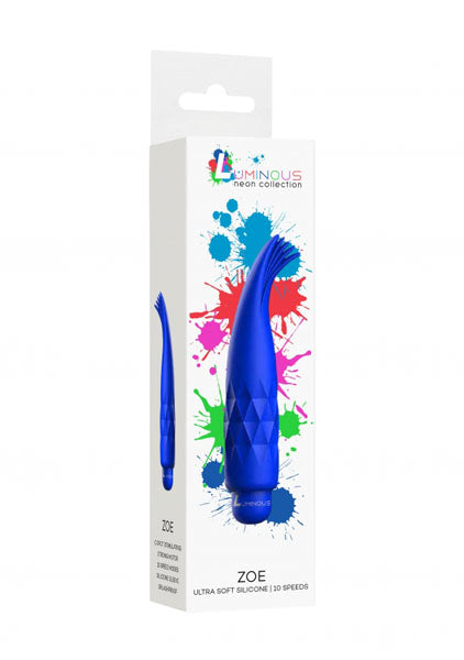Shots Toys | Lumo Zoe - ABS Bullet With Silicone Sleeve - 10-Speeds - Royal Blue