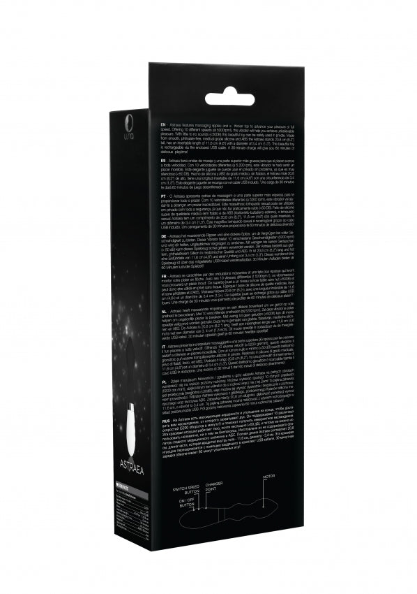 Shots Toys | Luna Astraea Ultra Soft Silicone 10 Speeds Vibrator Black