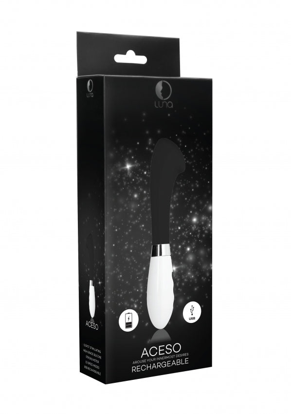 Shots Toys |  Luna Aceso Ultra Soft Silicone 10 Speeds Vibrator Black