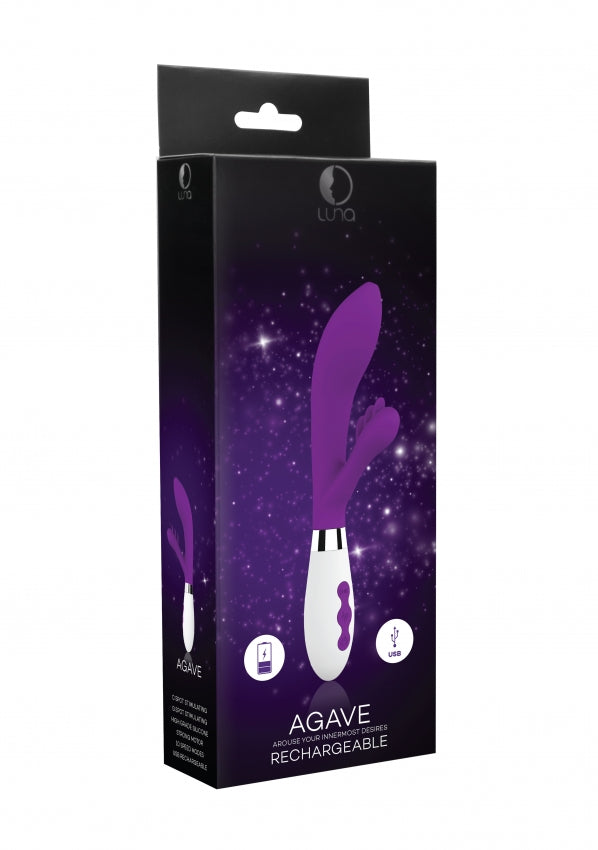 Shots Toys | Luna Agave Ultra Soft Silicone 10 Speeds Rabbit Vibrator Purple