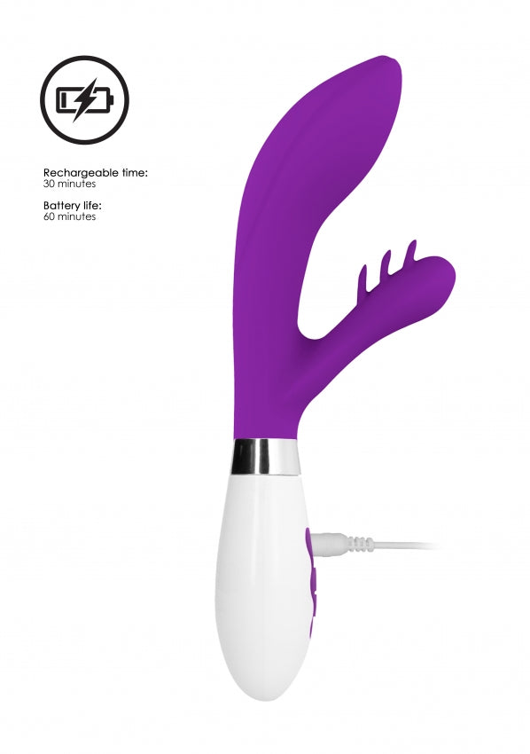 Shots Toys | Luna Agave Ultra Soft Silicone 10 Speeds Rabbit Vibrator Purple
