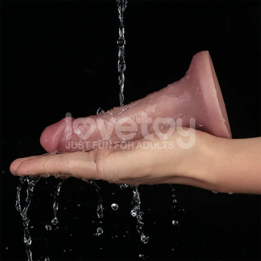 Lovetoy Dual Density Power Cock - 6" Vibrating Dong Flesh