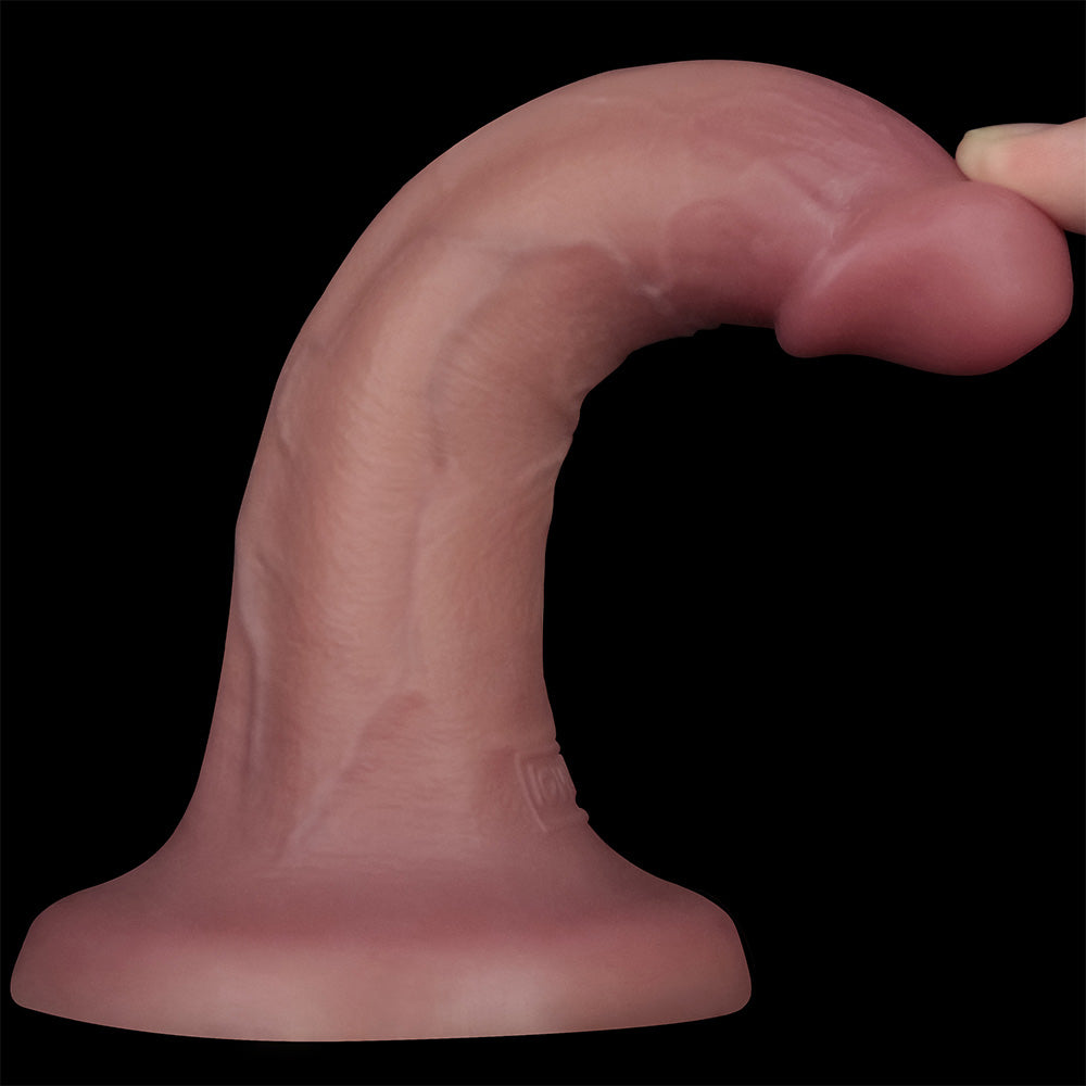 Lovetoy Dual Density Power Cock - 6" Vibrating Dong Flesh