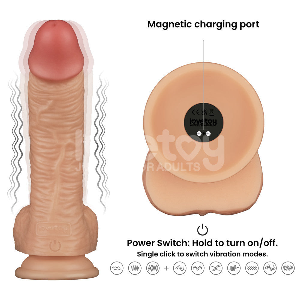 Lovetoy 8.5" Vibrating USB Power Basics Cock