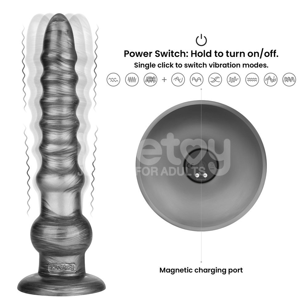 Lovetoy King Sized Vibrating Vibrax Slider 12.5" Vibrating Dildo