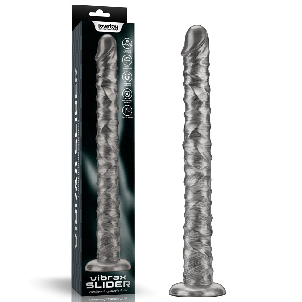 Lovetoy King Sized Vibrating Vibrax Slider 16" Vibrating Dildo