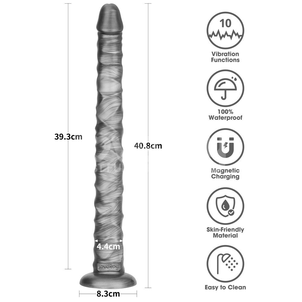 Lovetoy King Sized Vibrating Vibrax Slider 16" Vibrating Dildo