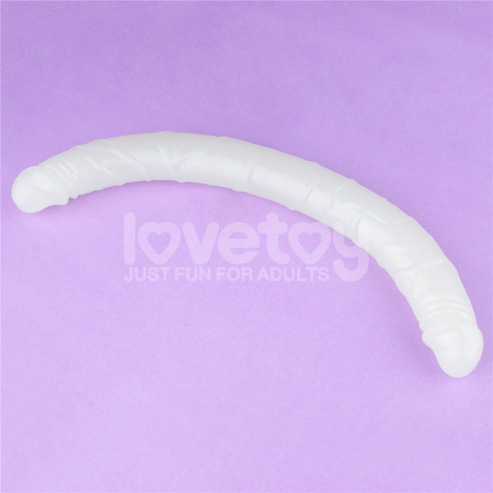 Lovetoy Lumino Play 18.5" Double Dildo - Glow In The Dark Blue 47cm Double Dong