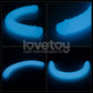 Lovetoy Lumino Play 18.5" Double Dildo - Glow In The Dark Blue 47cm Double Dong