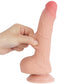 Lovetoy Sliding Skin Dual Layer Dong - Flesh 19.5m (7.5") Dong with Flexible Skin
