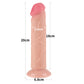 Lovetoy Sliding Skin Dual Layer Dong - Flesh 20m (8") Dong with Flexible Skin