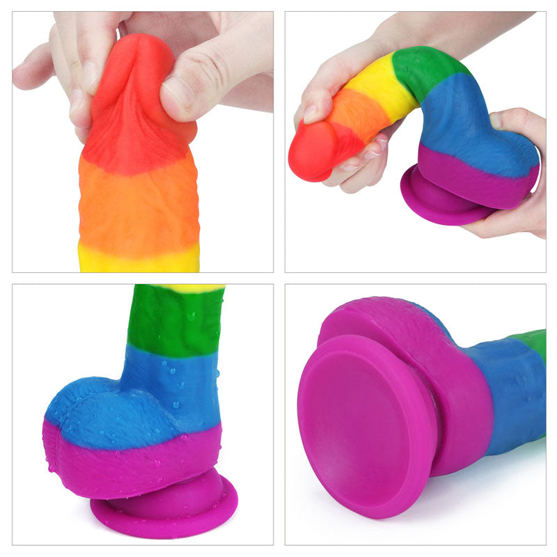 Lovetoy Prider 8" Rainbow Dildo
