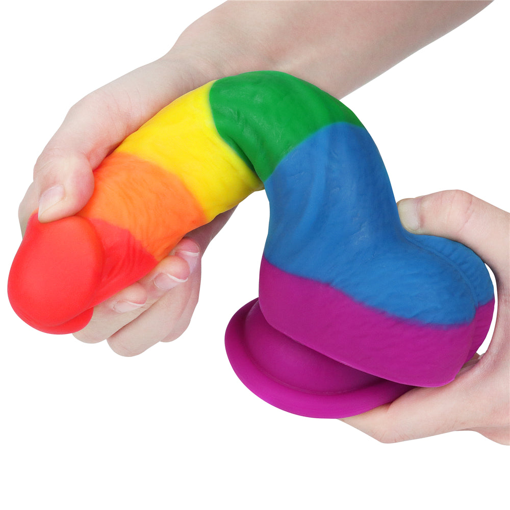 Lovetoy Prider 8" Rainbow Dildo