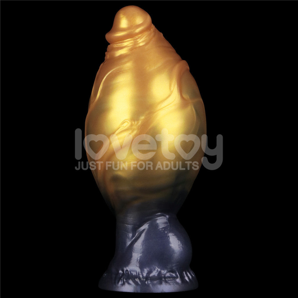 Lovetoy Aerosx 7.5" Dual Density Gold/Blue 24cm Inflatable Fantasy Dildo