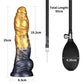 Lovetoy Aerosx 10" Dual Density Gold/Blue 33cm Inflatable Fantasy Dildo