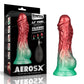 Lovetoy Aerosx 8" Red/Green 28cm Dual Density Inflatable Fantasy Dildo