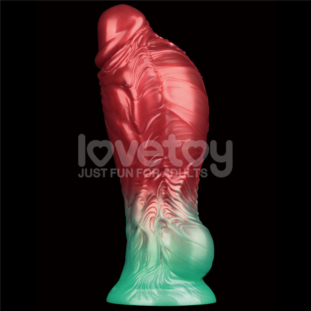 Lovetoy Aerosx 8" Red/Green 28cm Dual Density Inflatable Fantasy Dildo