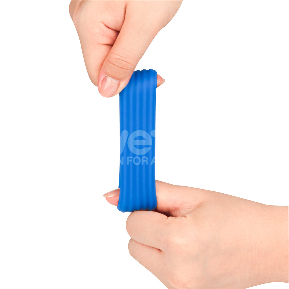 Lovetoy Pinnacle Pro Deep Rib Grip - Blue Cock Ring