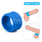 Lovetoy Pinnacle Pro Deep Rib Grip - Blue Cock Ring
