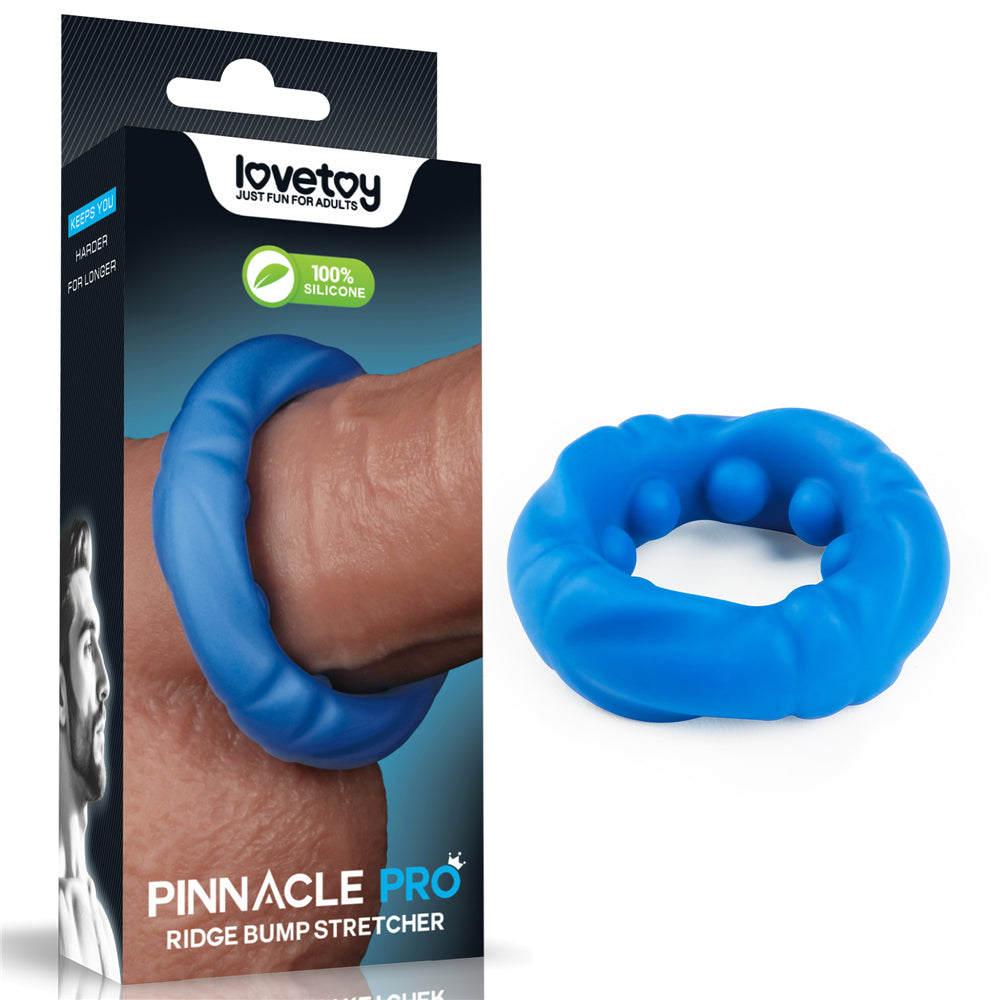 Lovetoy Pinnacle Pro Ridge Bump Stretcher - Blue Cock Ring