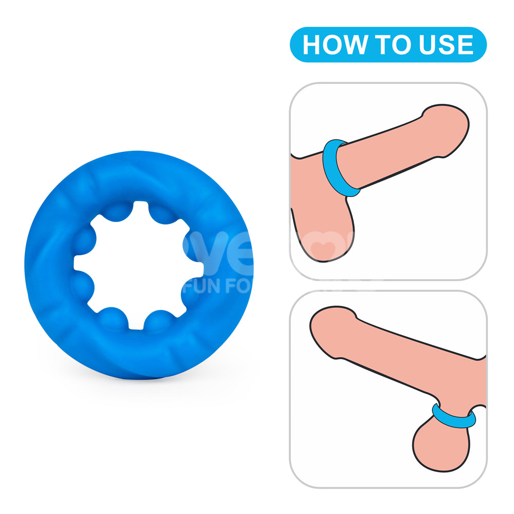 Lovetoy Pinnacle Pro Ridge Bump Stretcher - Blue Cock Ring