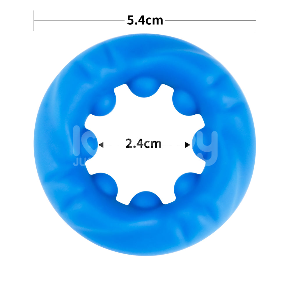 Lovetoy Pinnacle Pro Ridge Bump Stretcher - Blue Cock Ring