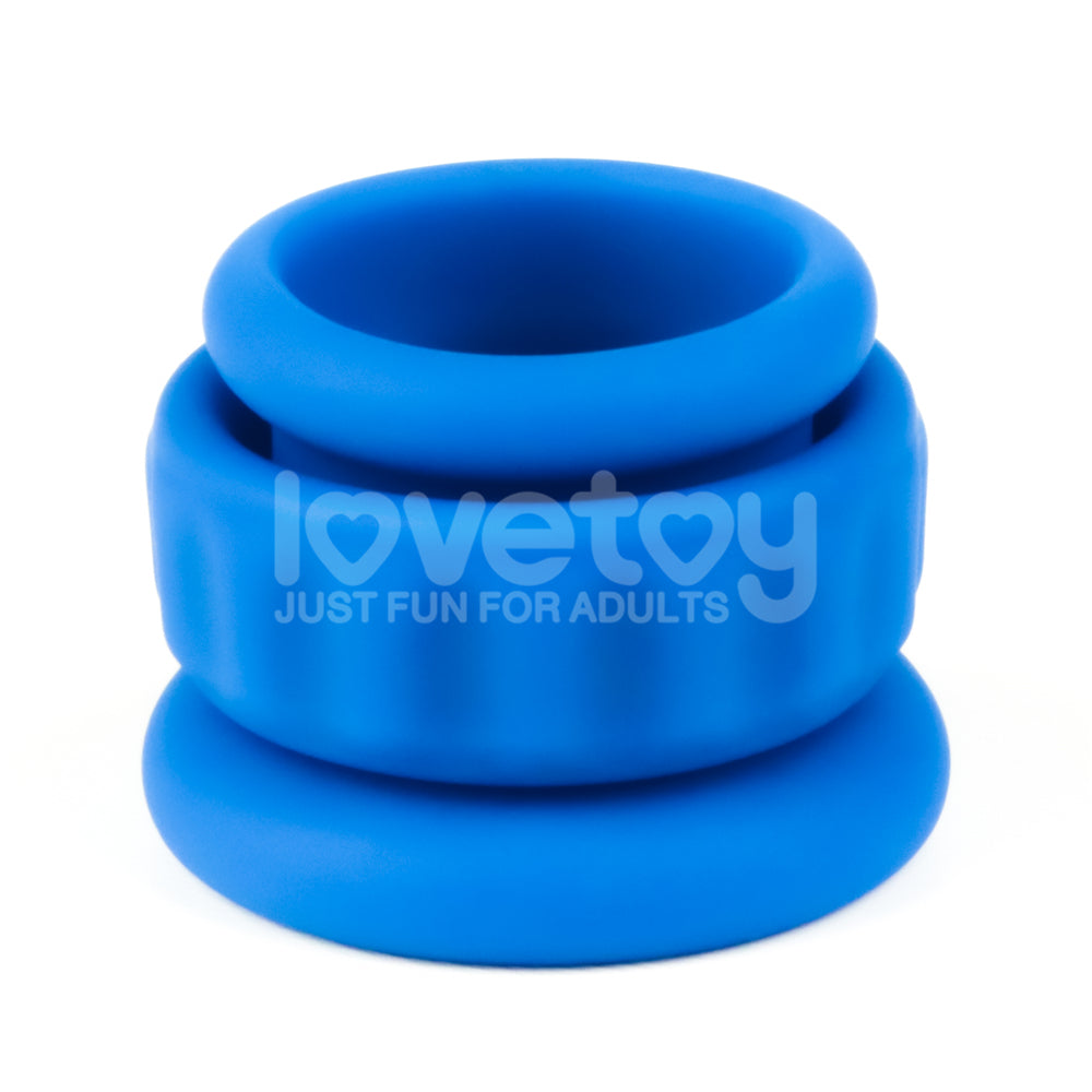 Lovetoy Pinnacle Pro Twin Flex - Blue Cock & Balls Rings