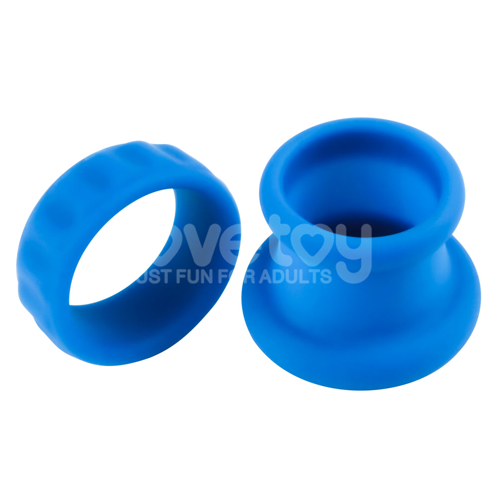 Lovetoy Pinnacle Pro Twin Flex - Blue Cock & Balls Rings