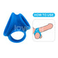 Lovetoy Pinnacle Pro Trio Grip Enhancer - Blue Cock & Balls Ring