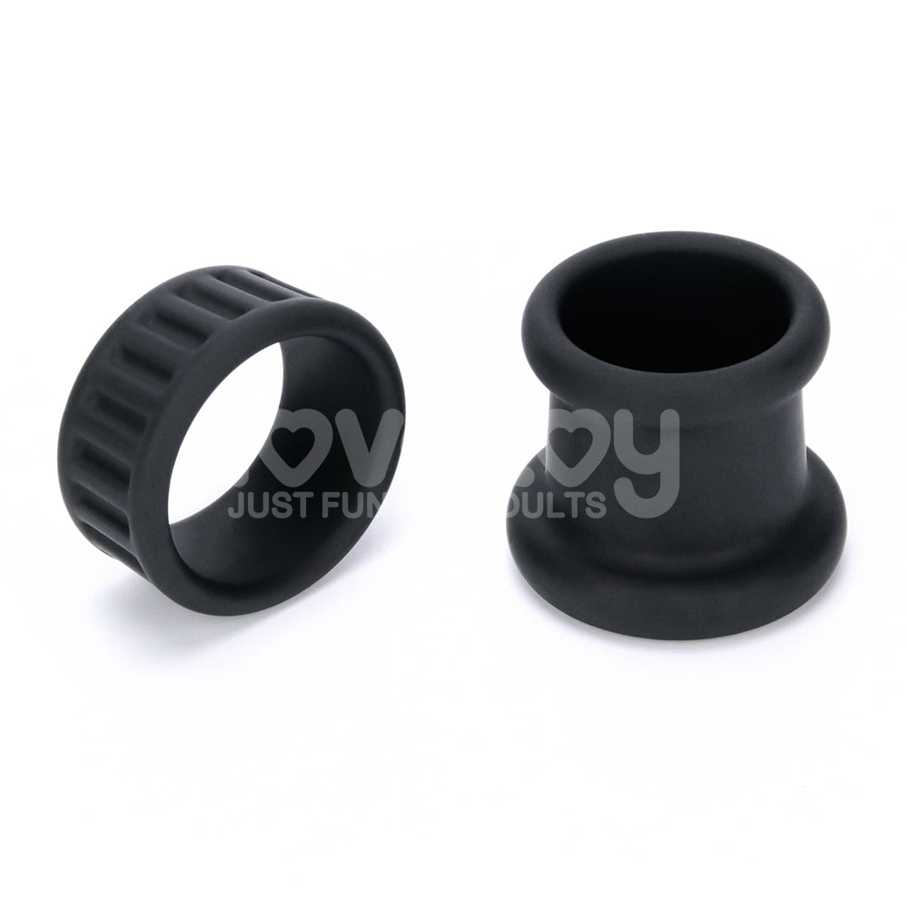 Lovetoy Pinnacle Pro Twin Grip Enhancer - Black Cock & Balls Ring