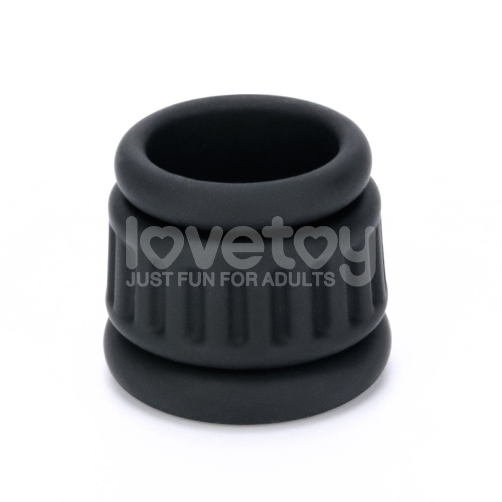 Lovetoy Pinnacle Pro Twin Grip Enhancer - Black Cock & Balls Ring