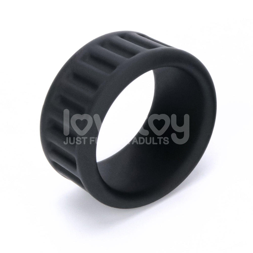 Lovetoy Pinnacle Pro Twin Grip Enhancer - Black Cock & Balls Ring