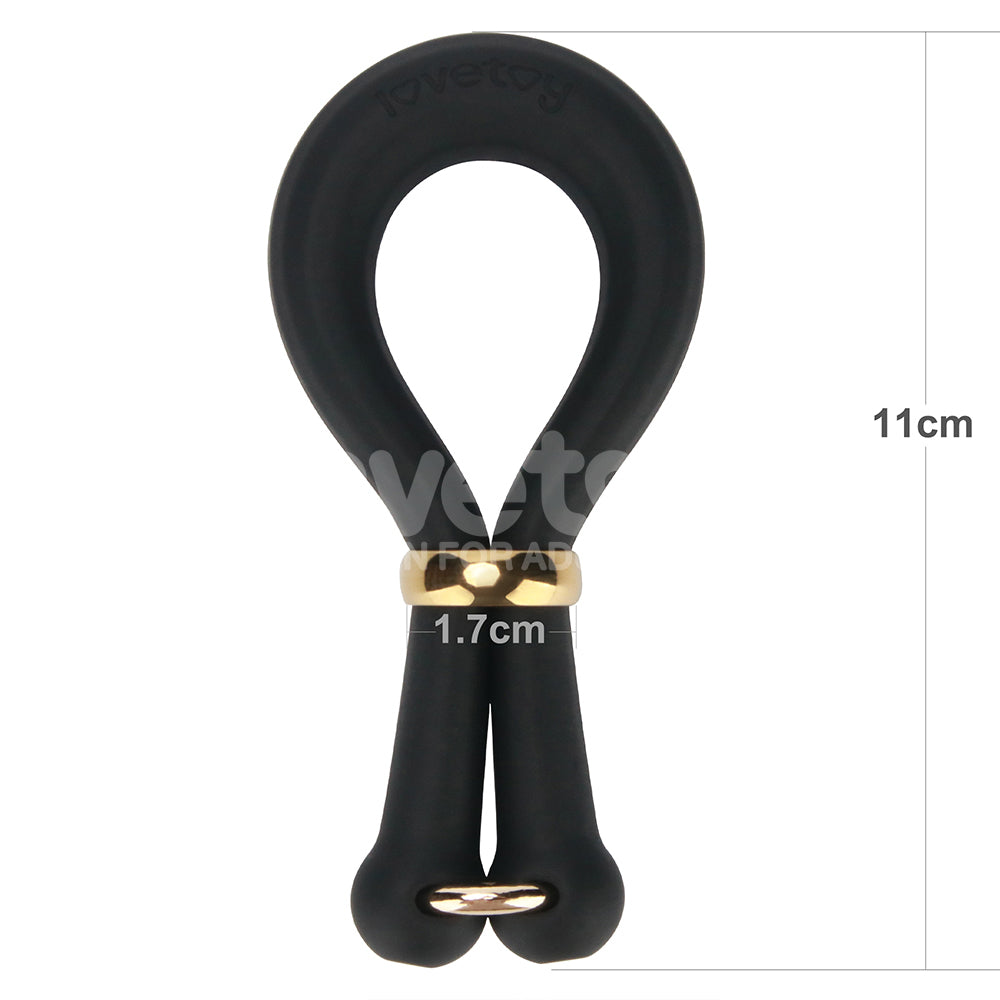 Lovetoy Pinnacle Pro Anyfit Stretcher - Black Adjustable Cock Ring