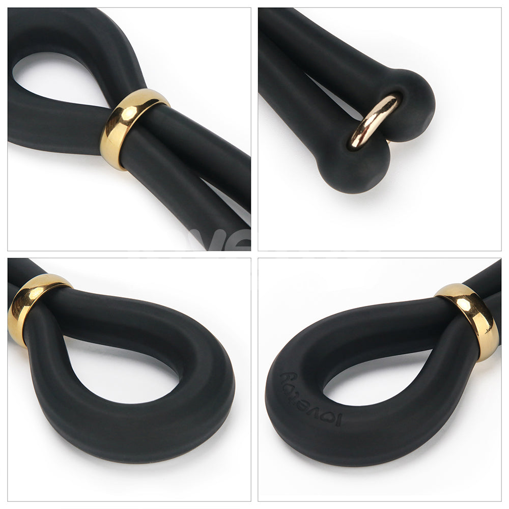 Lovetoy Pinnacle Pro Anyfit Stretcher - Black Adjustable Cock Ring