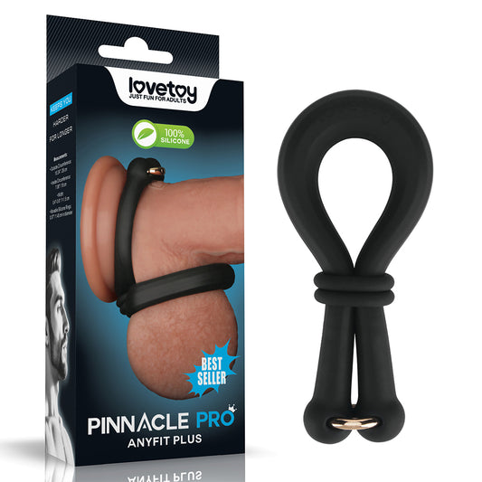 Lovetoy Pinnacle Pro Anyfit Plus Stretcher - Black Adjustable Cock Ring