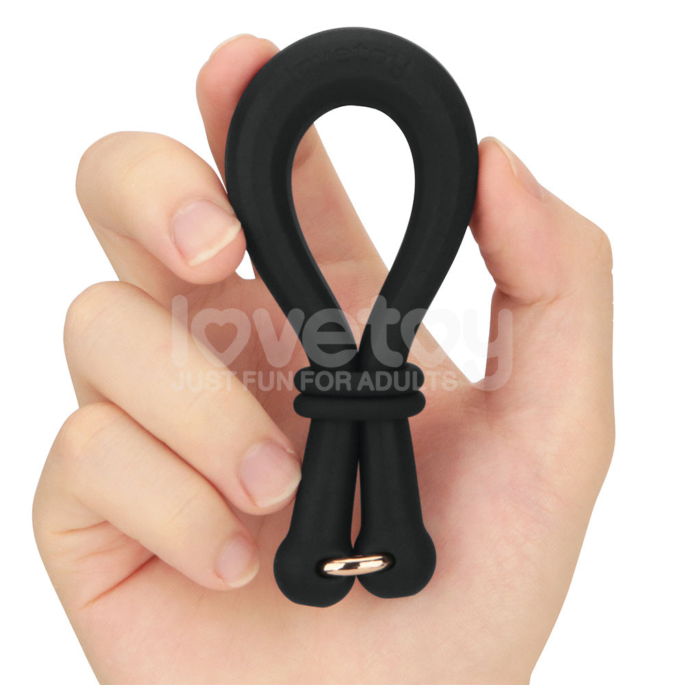 Lovetoy Pinnacle Pro Anyfit Plus Stretcher - Black Adjustable Cock Ring