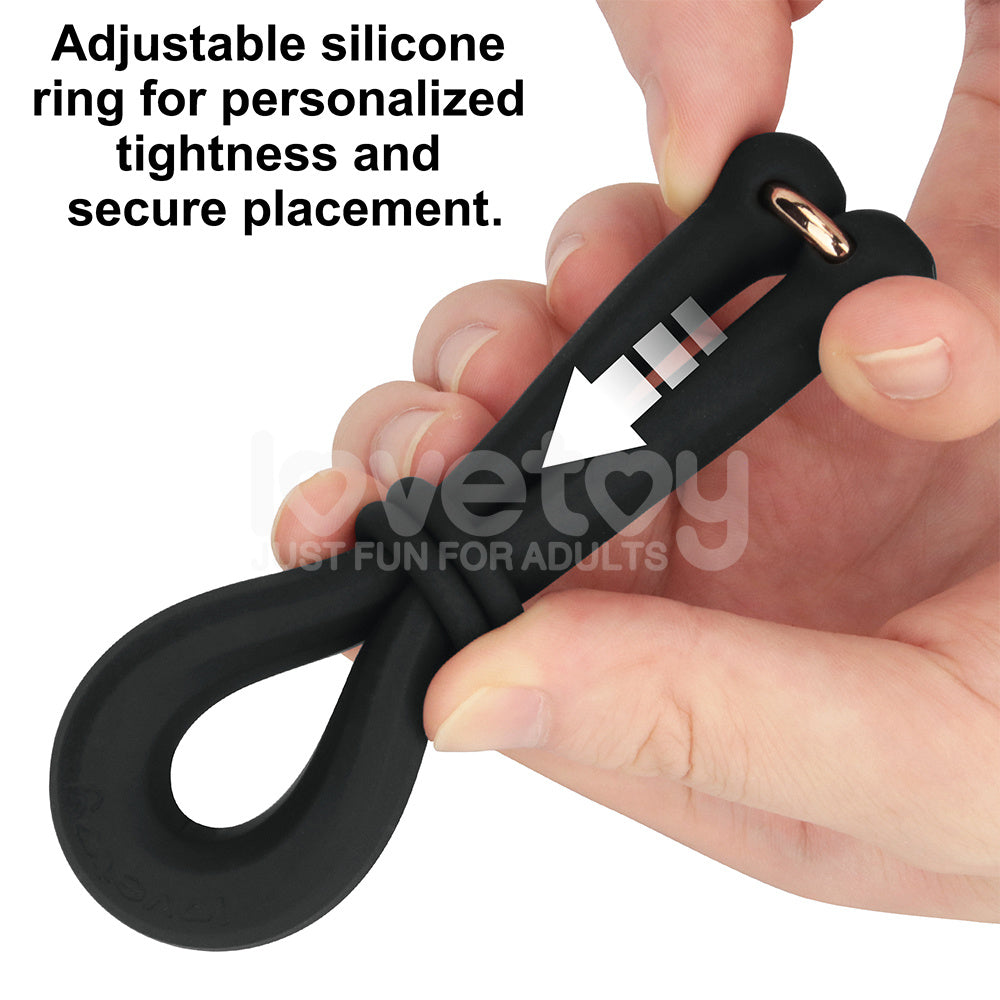 Lovetoy Pinnacle Pro Anyfit Plus Stretcher - Black Adjustable Cock Ring