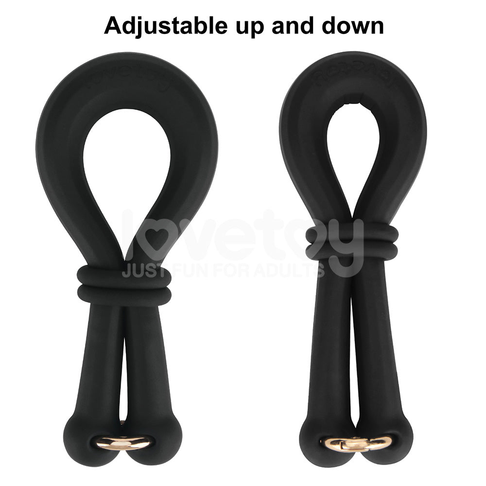 Lovetoy Pinnacle Pro Anyfit Plus Stretcher - Black Adjustable Cock Ring
