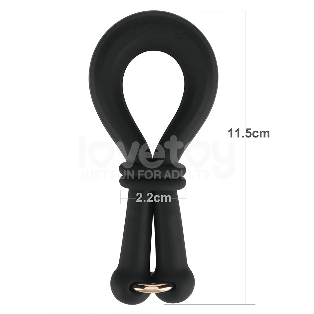 Lovetoy Pinnacle Pro Anyfit Plus Stretcher - Black Adjustable Cock Ring