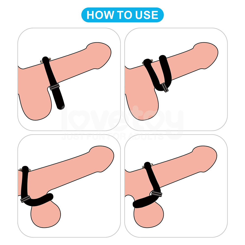 Lovetoy Pinnacle Pro Anyfit Plus Stretcher - Black Adjustable Cock Ring