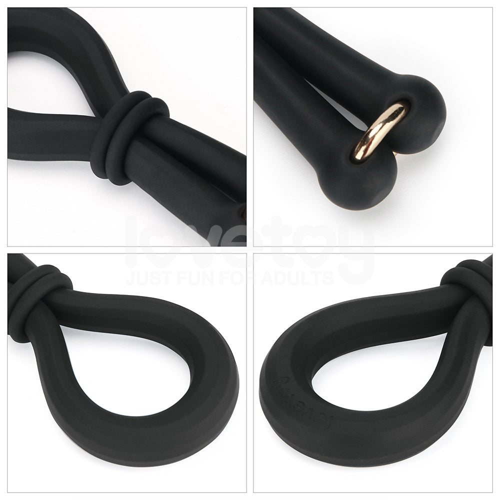 Lovetoy Pinnacle Pro Anyfit Plus Stretcher - Black Adjustable Cock Ring