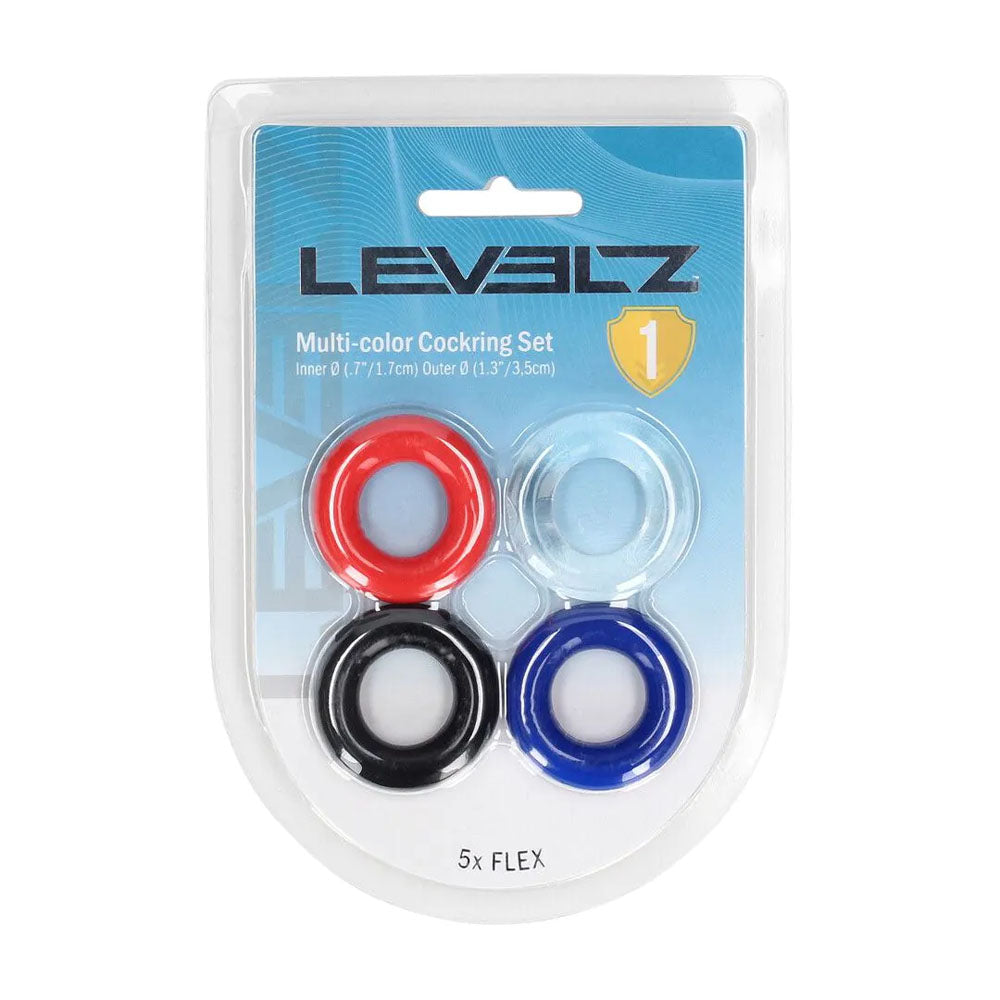 Shots Toys | LEVELZ Multicolour Cock Ring Set - 4 Pack