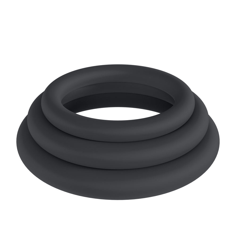 Shots Toys | LEVELZ Classic Silicone Cock Ring Set - XS/S/M - Set of 3 Sizes
